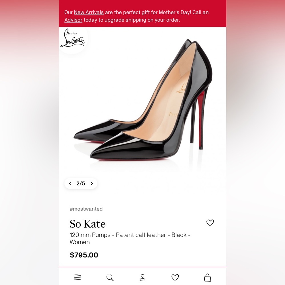 Christian Louboutin So Kate Patent Leather Pumps - Black with Red Soles
